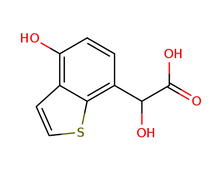 Molecular Structure of 817586-34-8 (2-hydroxy-2-(4-hydroxy-1-benzothiophen-7-yl)acetic acid)