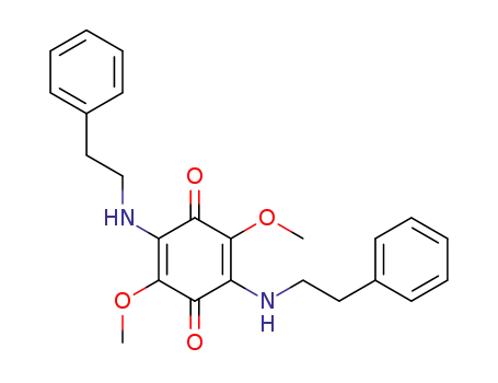 Molecular Structure of 16950-77-9 (2,5-dimethoxy-3,6-bis[(2-phenylethyl)amino]cyclohexa-2,5-diene-1,4-dione)