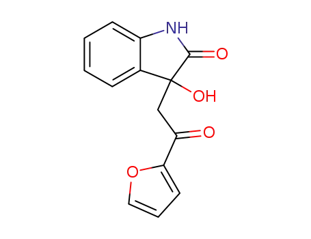 Molecular Structure of 83393-60-6 (3-[2-(furan-2-yl)-2-oxoethyl]-3-hydroxy-1H-indol-2-one)