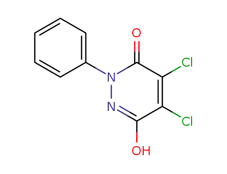 Molecular Structure of 1698-64-2 (4,5-DICHLORO-6-HYDROXY-2-PHENYL-3(2H)-PYRIDAZINONE)