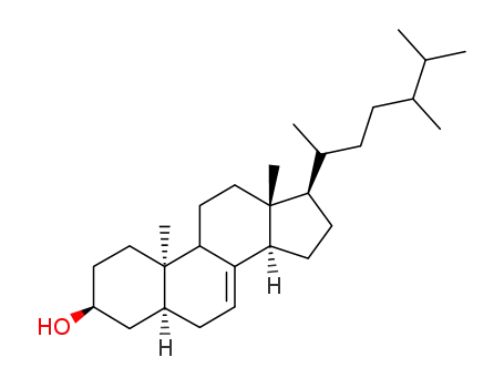 Molecular Structure of 17105-75-8 (Ergost-7-en-3-ol, (3b,24x)-)