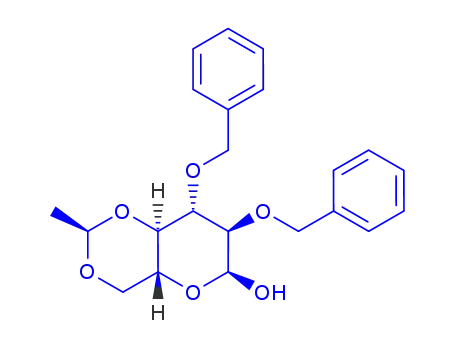 Molecular Structure of 170078-65-6 (2,3-DI-O-BENZYL-4,6-O-ETHYLIDENE-BETA-D-GLUCOPYRANOSE)