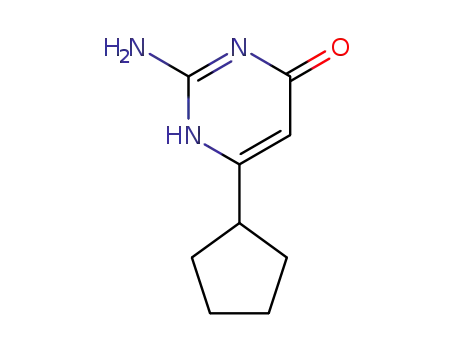 Molecular Structure of 199863-76-8 (2-amino-6-cyclopentylpyrimidin-4-ol)