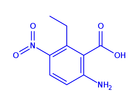 Molecular Structure of 170785-03-2 (Benzoic acid, 6-amino-2-ethyl-3-nitro- (9CI))