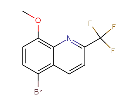 Molecular Structure of 199872-02-1 (5-Bromo-8-methoxy-2-(trifluoromethyl)quinoline)