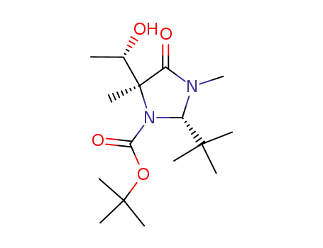 (2S,5S,1'S)-5-(1'-Hydroxyethyl)-3,5-dimethyl-4-oxoimidazolidin-1-carbonsaeure-t-butylester
