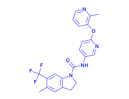 5-Methyl-N-[6-(2-methylpyridin-3-yloxy)pyridin-3-yl]-6-(trifluoromethyl)indoline-1-carboxamide