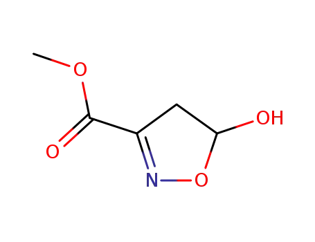 Molecular Structure of 170648-38-1 (3-Isoxazolecarboxylicacid,4,5-dihydro-5-hydroxy-,methylester(9CI))