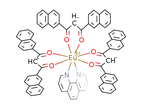 Molecular Structure of 202460-56-8 (Tris(dinaphthoylmethane) mono(phenathroline)europium (III))