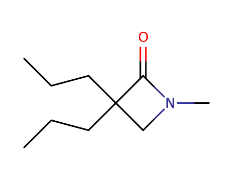 Molecular Structure of 2027-63-6 (1-methyl-3,3-dipropylazetidin-2-one)