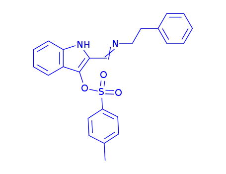 Molecular Structure of 172984-65-5 (2-{[(2-phenylethyl)imino]methyl}-1H-indol-3-yl 4-methylbenzenesulfonate)