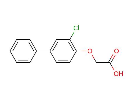 Molecular Structure of 20292-28-8 ((3-CHLORO-1,1''-BIPHENYL-4-YL)OXY]ACETIC ACID)
