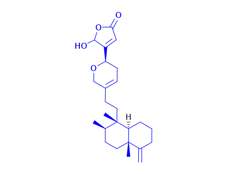 Molecular Structure of 172854-76-1 ((4R)-4-hydroxy-3-[(2R)-5-{2-[(1S,2S,4aR,8aR)-1,2,4a-trimethyl-5-methylidenedecahydronaphthalen-1-yl]ethyl}-3,6-dihydro-2H-pyran-2-yl]cyclopent-2-en-1-one)