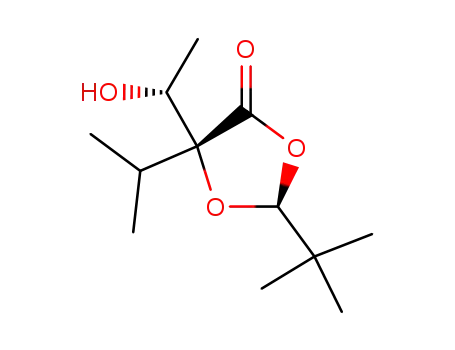 (1'R,2S,5R)-2-(t-butyl)-5-(1'hydroxyethyl)-5-isopropyl-1,3-dioxolan-4-one