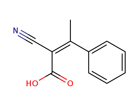 Molecular Structure of 6332-95-2 (2-Cyano-3-phenyl-2-butenoic acid)