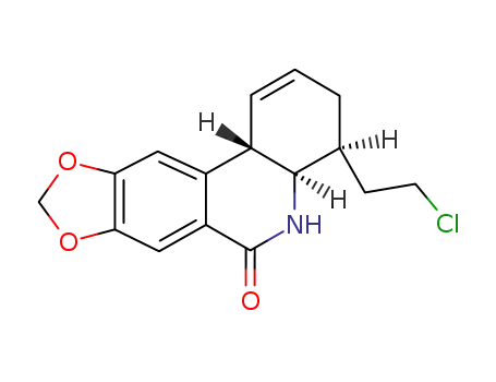 4<i>t</i>-(2-chloro-ethyl)-(4a<i>r</i>,11b<i>t</i>)-3,4a,5,11b-tetrahydro-4<i>H</i>-[1,3]dioxolo[4,5-<i>j</i>]phenanthridin-6-one