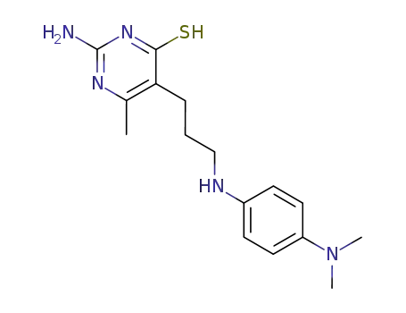 Molecular Structure of 17225-10-4 (2-amino-5-(3-{[4-(dimethylamino)phenyl]amino}propyl)-6-methylpyrimidine-4(1H)-thione)