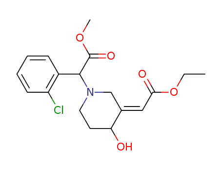 (3E)-a-(2-Chlorophenyl)-3-(2-ethoxy-2-oxoethylidene)-4-hydroxy-1-piperidineacetic Acid Methyl Ester(Mixture of Diastereomers)