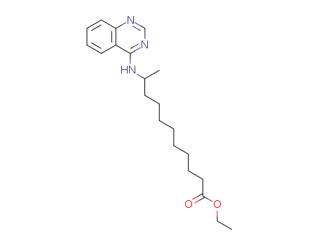 Molecular Structure of 173219-35-7 (4-(10-(ethoxycarbonyl)decyl-2-amino)quinazoline)