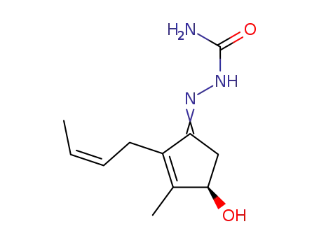 (<i>R</i>)-2-but-2<i>c</i>-enyl-4-hydroxy-3-methyl-cyclopent-2-enone semicarbazone