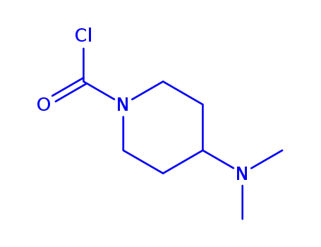 Molecular Structure of 202741-87-5 (1-Piperidinecarbonylchloride,4-(dimethylamino)-(9CI))