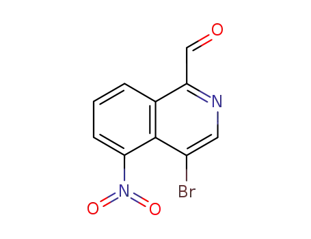 Molecular Structure of 171880-56-1 (4-BROMO-5-NITRO-ISOQUINOLINE-1-CARBALDEHYDE)