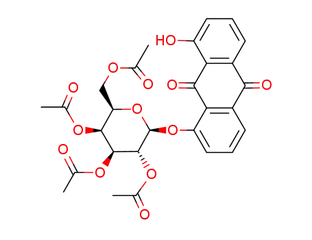 1-hydroxy-8-(tetra-<i>O</i>-acetyl-β-D-galactopyranosyloxy)-anthraquinone