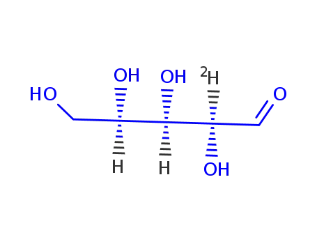 Molecular Structure of 202480-69-1 (D-[2-2H]RIBOSE)