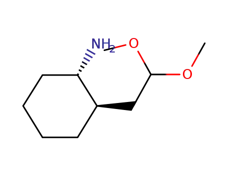 Molecular Structure of 281190-60-1 (trans-1-amino-2-(2,2-dimethoxyethyl)-cyclohexane)