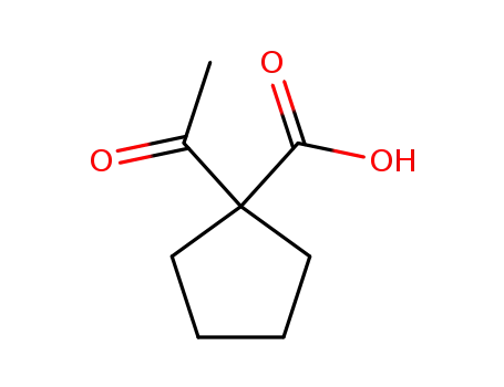 Molecular Structure of 171924-95-1 (Cyclopentanecarboxylic acid, 1-acetyl- (9CI))
