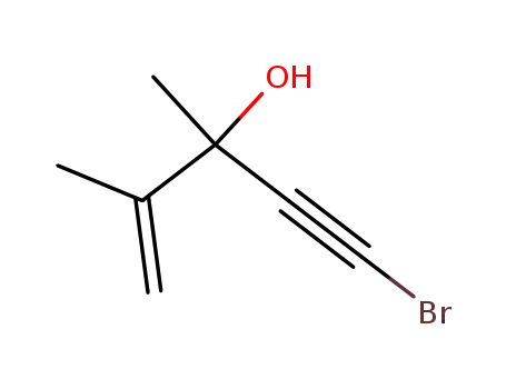 Molecular Structure of 17215-23-5 (5-bromo-2,3-dimethylpent-1-en-4-yn-3-ol)