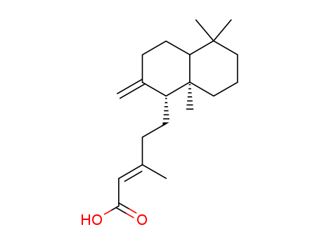 Molecular Structure of 10395-36-5 (2-Pentenoic acid,5-[(1S,4aS,8aS)-decahydro-5,5,8a-trimethyl-2-methylene-1-naphthalenyl]-3-methyl-,(2Z)-)