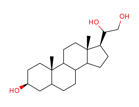 Molecular Structure of 65310-34-1 ((3β,5β)-Pregnane-3,20,21-triol)