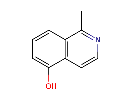 Molecular Structure of 20335-65-3 (5-Isoquinolinol,1-methyl-(8CI,9CI))