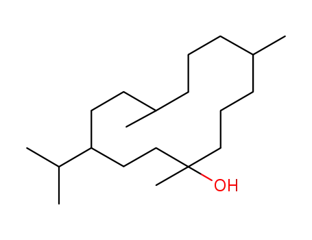 Molecular Structure of 20489-83-2 ((-)-4-Isopropyl-1,7,11-trimethylcyclotetradecanol)