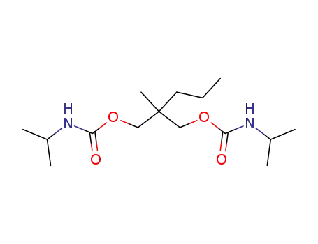 Molecular Structure of 1729-14-2 (2-methyl-2-{[(propan-2-ylcarbamoyl)oxy]methyl}pentyl propan-2-ylcarbamate (non-preferred name))