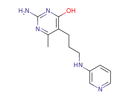 Molecular Structure of 17225-18-2 (2-amino-6-methyl-5-[3-(pyridin-3-ylamino)propyl]pyrimidin-4(1H)-one)
