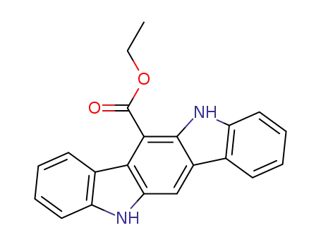 Molecular Structure of 229020-86-4 (ethyl 5,11-dihydroindolo[3,2-b]carbazole-6-carboxylate)