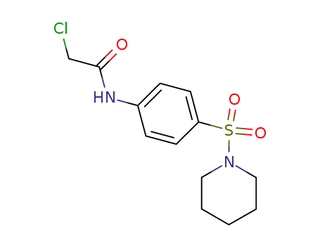 Molecular Structure of 20491-97-8 (2-CHLORO-N-[4-(PIPERIDINE-1-SULFONYL)-PHENYL]-ACETAMIDE)