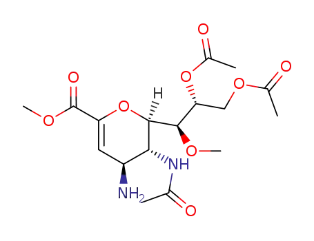 methyl (4S,5R,6R)-5-acetamido-4-amino-6-[(1S,2R)-2,3-diacetoxy-1-methoxy-propyl]-5,6-dihydro-4H-pyran-2-carboxylate