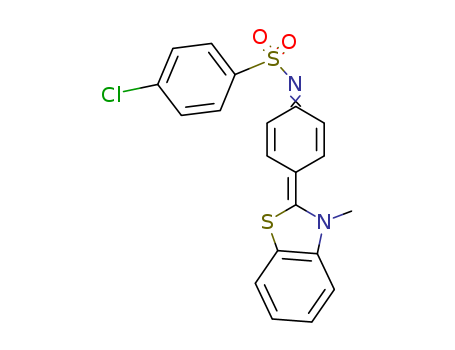 Benzenesulfonamide,4-chloro-N-[4-(3-methyl-2(3H)-benzothiazolylidene)-2,5-cyclohexadien-1-ylidene]- cas  17173-05-6