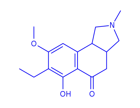 Molecular Structure of 204650-27-1 (cis-7-Ethyl-6-hydroxy-8-methoxy-2-methyl-1,2,3,3a,4,9b-hexahydro-5H-benzo[e]isoindol-5-one)
