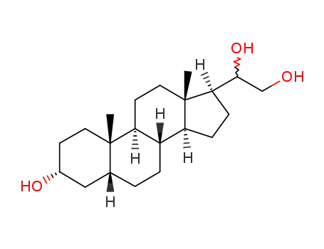 Molecular Structure of 2041-77-2 ((3α,5β)-Pregnane-3,20,21-triol)