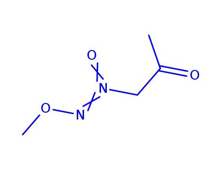 Molecular Structure of 173030-37-0 (2-Propanone, 1-(methoxy-NNO-azoxy)- (9CI))