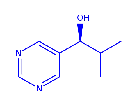Molecular Structure of 173068-90-1 (5-Pyrimidinemethanol, -alpha--(1-methylethyl)-, (-alpha-S)- (9CI))