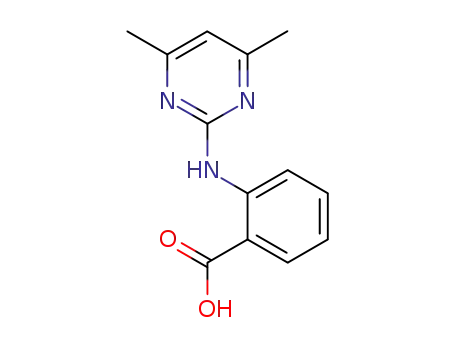 Molecular Structure of 17174-03-7 (2-[(4,6-DIMETHYLPYRIMIDIN-2-YL)AMINO]BENZOIC ACID)