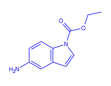 Molecular Structure of 203710-10-5 (1H-Indole-1-carboxylicacid,5-amino-,ethylester(9CI))