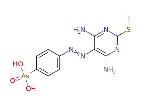 [4-(4,6-diamino-2-methylsulfanyl-pyrimidin-5-yl)diazenylphenyl]arsonic acid cas  17174-29-7
