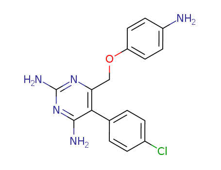 2,4-Pyrimidinediamine,6-[(4-aminophenoxy)methyl]-5-(4-chlorophenyl)- cas  20535-61-9