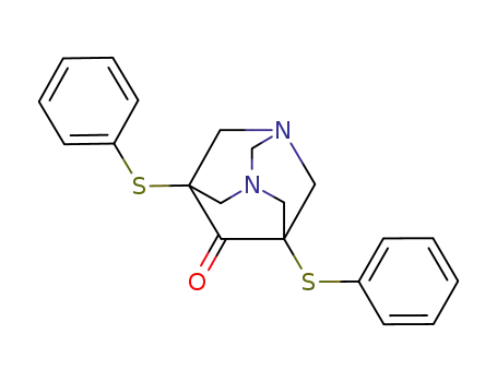 Molecular Structure of 78693-62-6 (1,3-Bis(phenylthio)-5,7-diazaadamantan-2-one)
